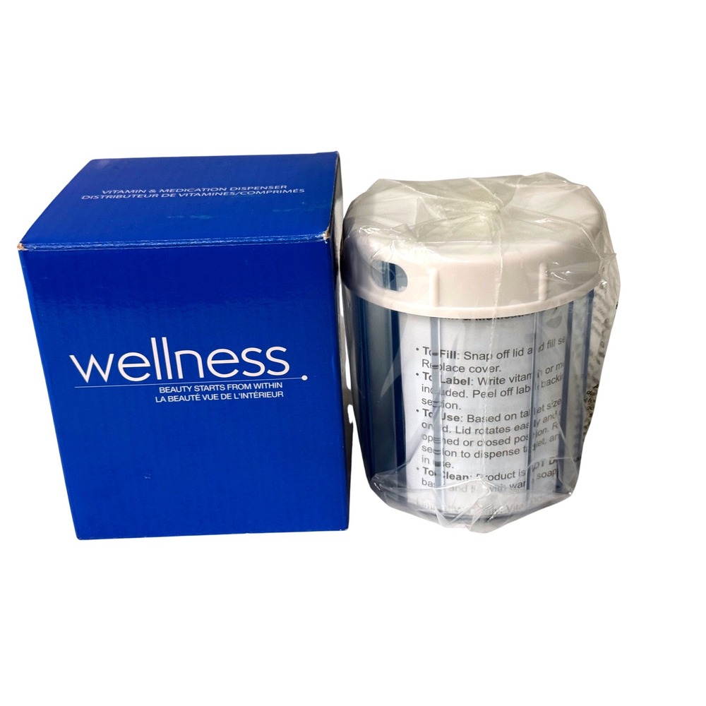 Avon Wellness Vitamin and Medication Dispenser 4 Compartment New